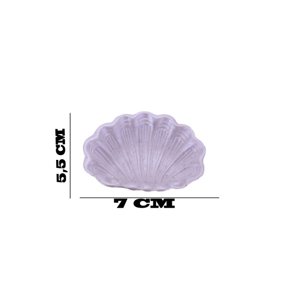 Polyester İstiridye Deniz Kabuğu Şekilli 7 CM (25 Adet)  Sedef