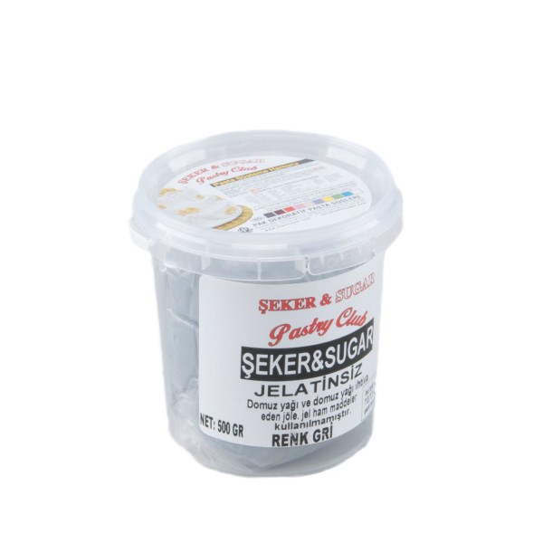 Şeker Sugar Şeker Hamuru Pasta Süsleme Hamuru 500 Gr Gri Şeker Sugar Şeker Hamuru Pasta Süsleme Hamuru 500 Gr Gri