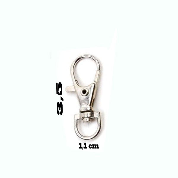 Anahtarlık Klipsi Istakoz Döner Klips Kanca 3.5 CM (25 Adet) Gümüş Anahtarlık Klipsi Istakoz Döner Klips Kanca 3.5 CM (25 Adet) Gümüş