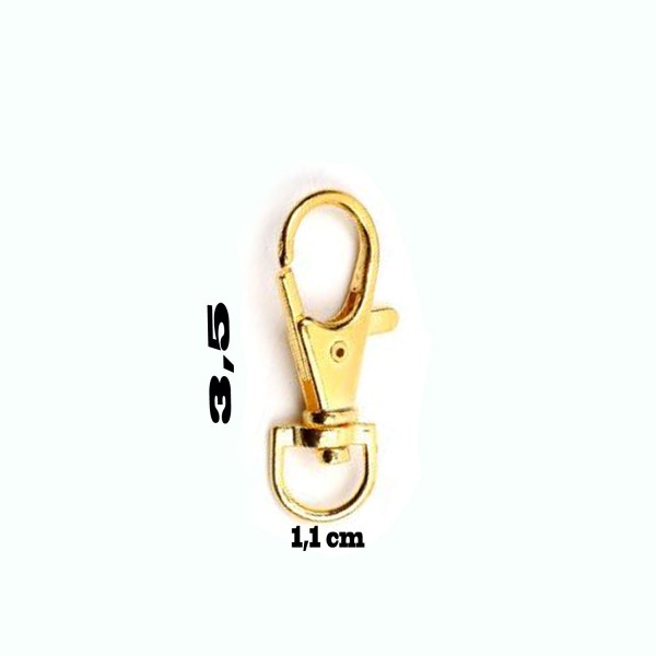 Anahtarlık Klipsi Istakoz Döner Klips Kanca 3.5 CM (25 Adet) Altın Anahtarlık Klipsi Istakoz Döner Klips Kanca 3.5 CM (25 Adet) Altın