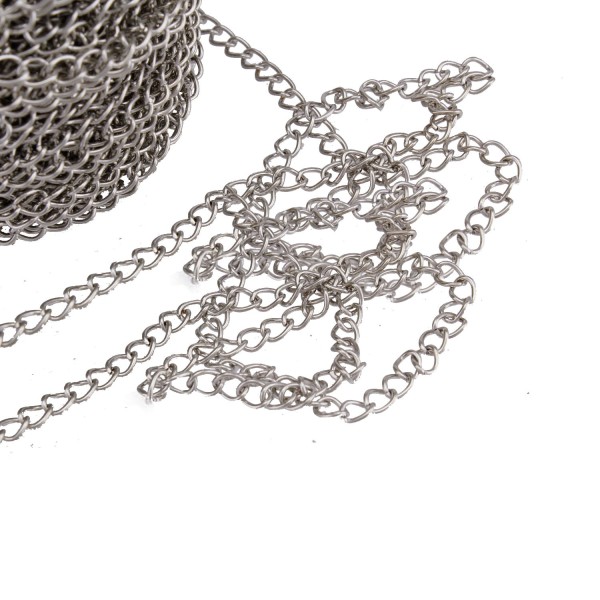 Anahtarlık Zinciri Metrelik Metal 1.2 Cm (1 Metre) Gümüş Anahtarlık Zinciri Metrelik Metal 1.2 Cm (1 Metre) Gümüş