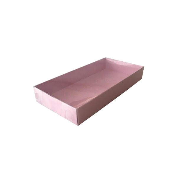 Asetat Kapaklı Karton Kutu 20X10X3 (25 Adet)  Pembe