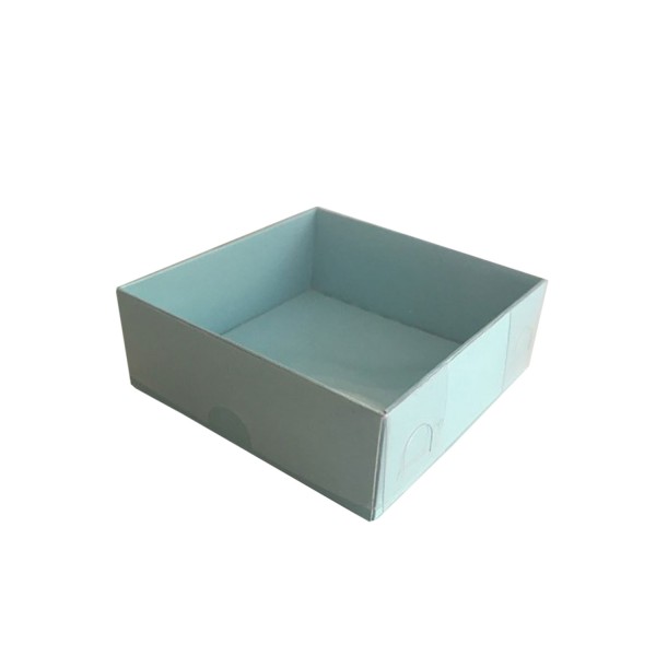 Asetat Kapaklı Karton Kutu Düz Renk 8X8X3 (50 Adet) Mavi Asetat Kapaklı Karton Kutu Düz Renk 8X8X3 (50 Adet) Mavi