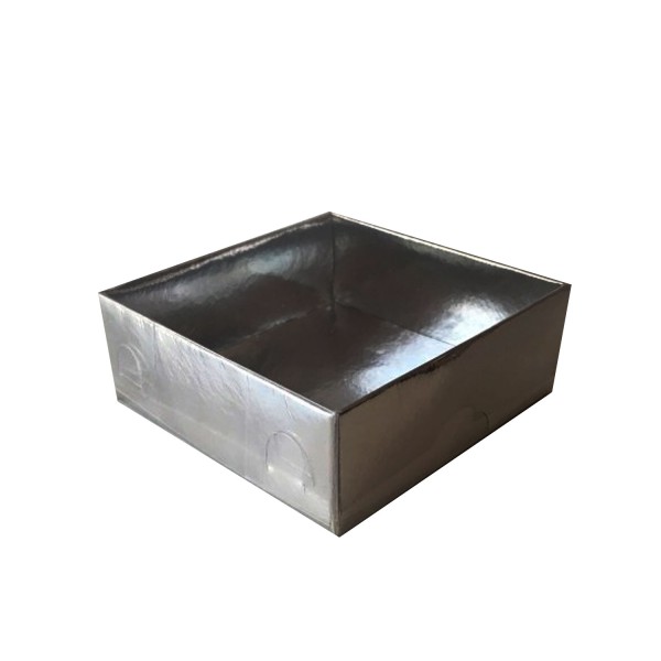 Asetat Kapaklı Karton Kutu Düz Renk 8X8X3 (50 Adet) Gümüş Asetat Kapaklı Karton Kutu Düz Renk 8X8X3 (50 Adet) Gümüş