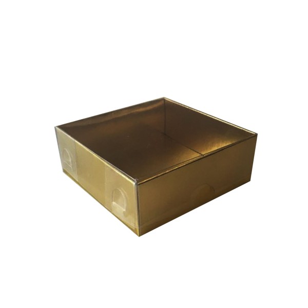 Asetat Kapaklı Karton Kutu Düz Renk 8X8X3 (50 Adet) Gold Asetat Kapaklı Karton Kutu Düz Renk 8X8X3 (50 Adet) Gold