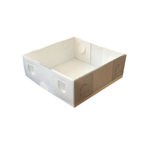 Asetat Kapaklı Karton Kutu Düz Renk 8X8X3 (50 Adet) Krem Asetat Kapaklı Karton Kutu Düz Renk 8X8X3 (50 Adet) Krem