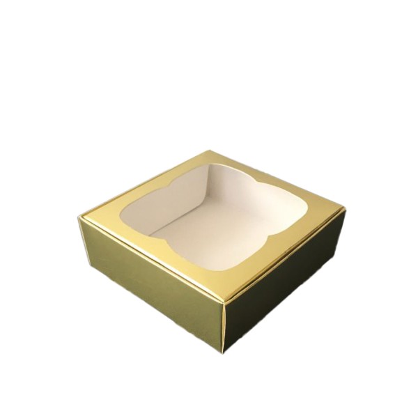 Çerçeveli Karton Kutu 9X9X3 CM (50 Adet) Gold Çerçeveli Karton Kutu 9X9X3 CM (50 Adet) Gold
