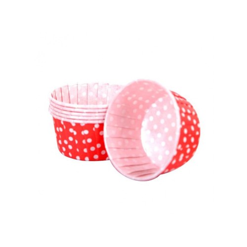 Cupcake Kalıbı Büyük Boy 62*40 Mm (100 Adet) Puantiyeli Kırmızı Cupcake Kalıbı Büyük Boy 62*40 Mm (100 Adet) Puantiyeli Kırmızı