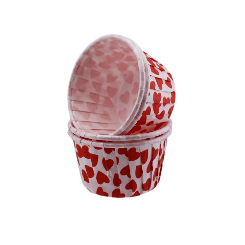 Cupcake Kalıbı Büyük Boy 62*40MM DESENLİ (50 Adet ) Kalp Desenli Cupcake Kalıbı Büyük Boy 62*40MM DESENLİ (50 Adet ) Kalp Desenli