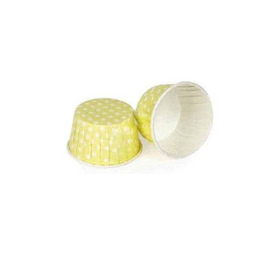 Cupcake Kalıbı Büyük Boy 62*40 Mm (100 Adet) Puantiyeli Sarı Cupcake Kalıbı Büyük Boy 62*40 Mm (100 Adet) Puantiyeli Sarı