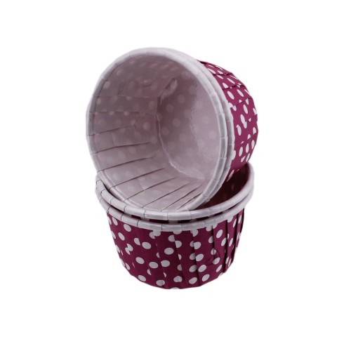 Cupcake Kalıbı Büyük Boy 62*40 Mm (100 Adet)  Puantiyeli Mor