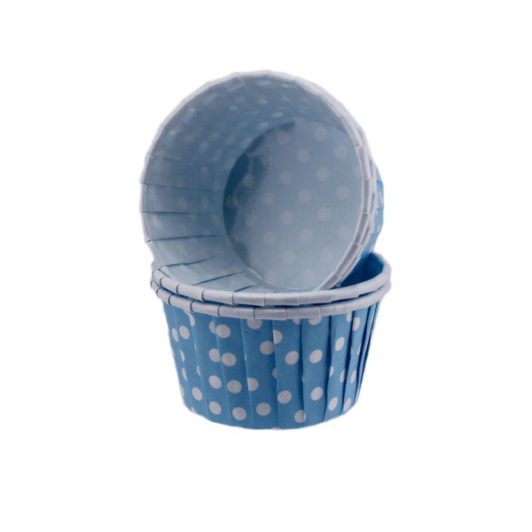 Cupcake Kalıbı Büyük Boy 62*40 Mm (100 Adet) Puantiyeli Mavi Cupcake Kalıbı Büyük Boy 62*40 Mm (100 Adet) Puantiyeli Mavi