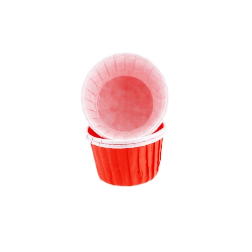 Cupcake Kalıbı Minik Boy Düz Renk  38*30 MM (50 Adet)  Kırmızı