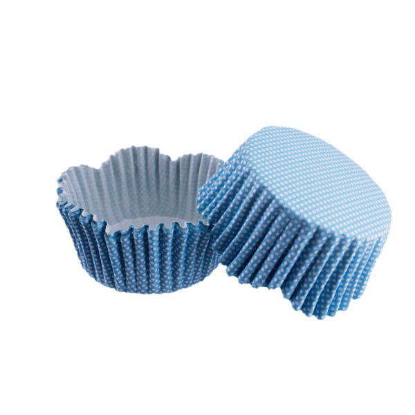 Cupcake Kalıbı Pet Kapsül Dalgalı Kek Kalıbı 65X38 MM (100 Adet) Mavi Küçük Puanlı Cupcake Kalıbı Pet Kapsül Dalgalı Kek Kalıbı 65X38 MM (100 Adet) Mavi Küçük Puanlı