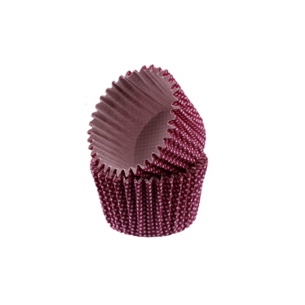 Cupcake Kalıbı Pet Kapsül  Kek Kalıbı48X34 MM (100 Adet)  Mor Küçük Puanlı