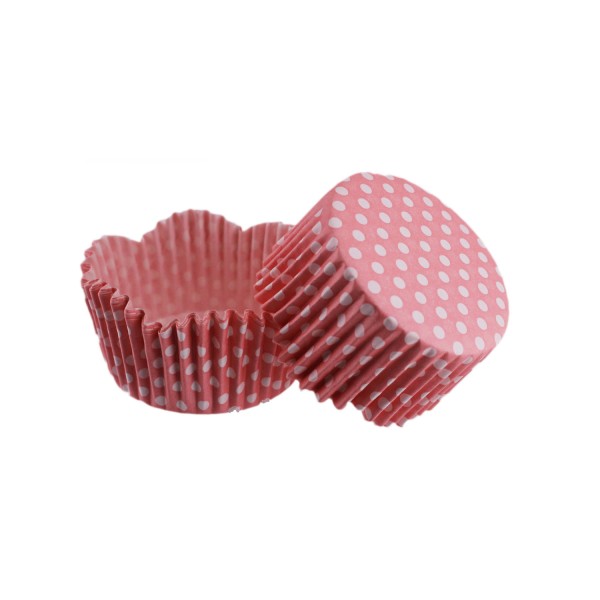 Cupcake Kalıbı Pet Kapsül Dalgalı Kek Kalıbı 65X38 MM (100 Adet) Puantiyeli Pembe Cupcake Kalıbı Pet Kapsül Dalgalı Kek Kalıbı 65X38 MM (100 Adet) Puantiyeli Pembe