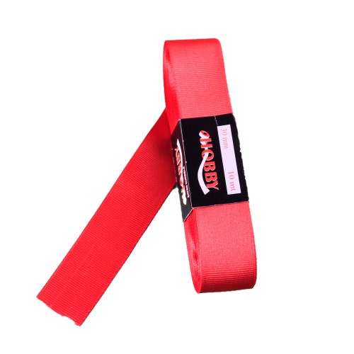 Grogren Kurdele 2 Cm Yerli (10 Metre) Kırmızı Grogren Kurdele 2 Cm Yerli (10 Metre) Kırmızı