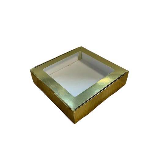 Karton Kutu Pencereli Havlu Kutusu 20X20X5 (10 Adet) Gold Karton Kutu Pencereli Havlu Kutusu 20X20X5 (10 Adet) Gold