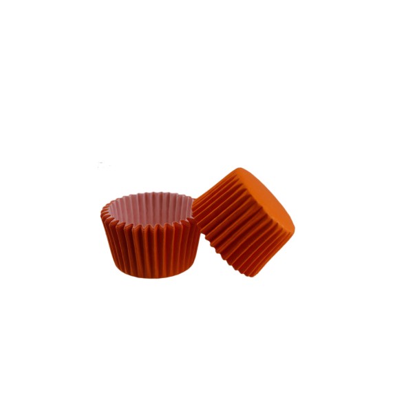 Kek Kalıbı Pet Kapsül 52X45 MM Kağıt Cupcake Kalıbı (100 Adet)  Turuncu