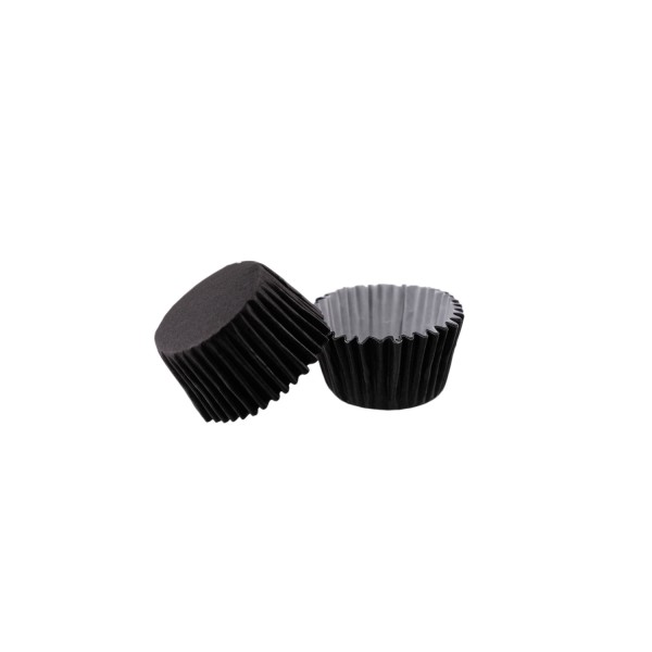 Kek Kalıbı Pet Kapsül 52X45 MM Kağıt Cupcake Kalıbı (100 Adet)  Siyah