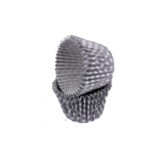 Kek Kalıbı Pet Kapsül 52X45 MM Kağıt Cupcake Kağıdı (100 Adet) Puantiyeli Gümüş Kek Kalıbı Pet Kapsül 52X45 MM Kağıt Cupcake Kağıdı (100 Adet) Puantiyeli Gümüş