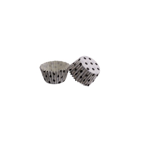 Kek Kalıbı Pet Kapsül 52X45 MM Kağıt Cupcake Kağıdı (100 Adet)  Puantiyeli  Beyaz