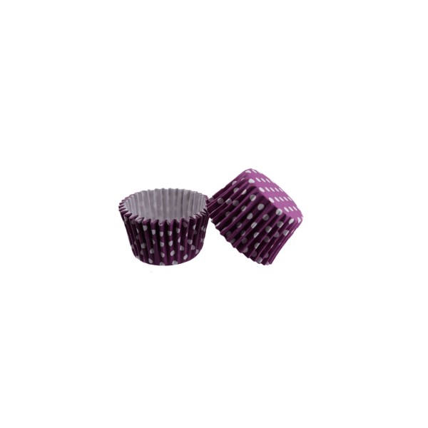 Kek Kalıbı Pet Kapsül 52X45 MM Kağıt Cupcake Kağıdı (100 Adet) Puantiyeli Mor Kek Kalıbı Pet Kapsül 52X45 MM Kağıt Cupcake Kağıdı (100 Adet) Puantiyeli Mor