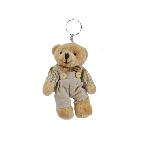 Kıyafetli Peluş Ayıcık Anahtarlık  Erkek Model
