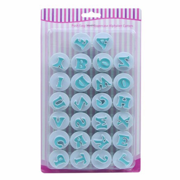 Harf Şekilli Basmalı Kopat Harf Hamur Kesici Alfabe 26 Parça