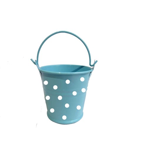 Metal Kova Puantiyeli Sade (10 Adet)  Mavi