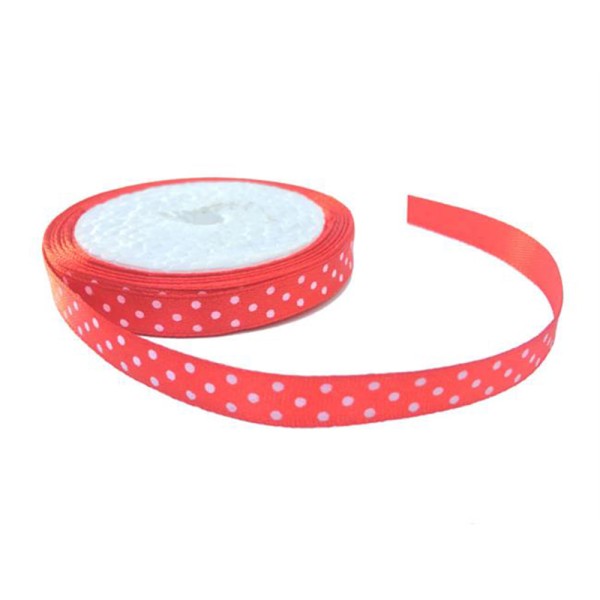 Saten Kurdele Puantiyeli Benekli Kurdele 1 CM (10 Metre) Kırmızı Saten Kurdele Puantiyeli Benekli Kurdele 1 CM (10 Metre) Kırmızı