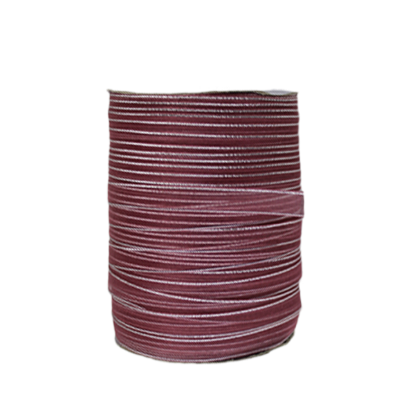 Organze Kurdele 1 CM Kenarı Şeritli  (457 Metre)  Bordo