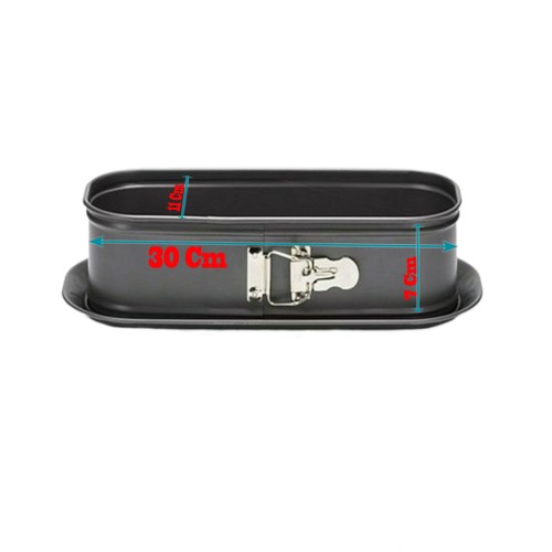 Kelepçeli Pasta Kek Kalıbı Baton Altı Çıkabilen 10X30X7 CM