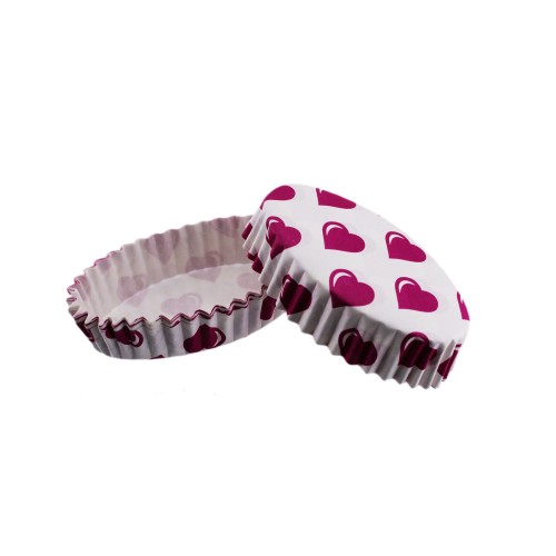 Cupcake Kalıbı Pet Kapsül Oval Beyaza Fuşya Kalpli Kek Kalıbı (100 Adet) Cupcake Kalıbı Pet Kapsül Oval Beyaza Fuşya Kalpli Kek Kalıbı (100 Adet)