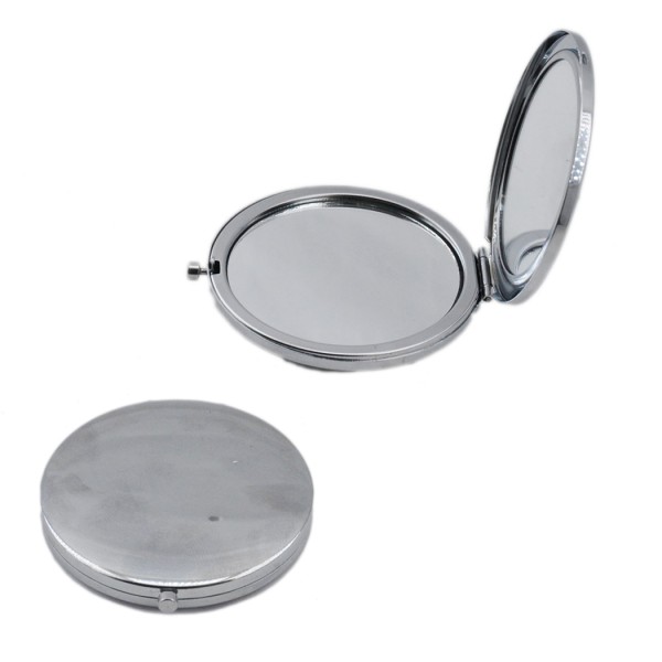 Metal Ayna Kapaklı Parlak Model Gümüş (5 Adet)
