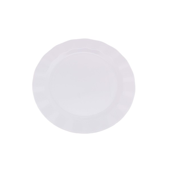 Plastik Lüks Tabak 22 CM (6 Adet)   Beyaz