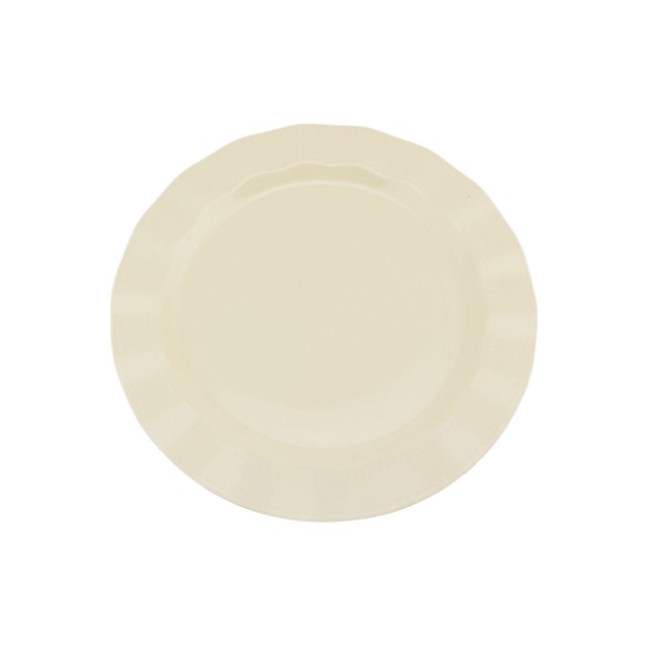 Plastik Lüks Tabak 22 CM (6 Adet) Krem Plastik Lüks Tabak 22 CM (6 Adet) Krem