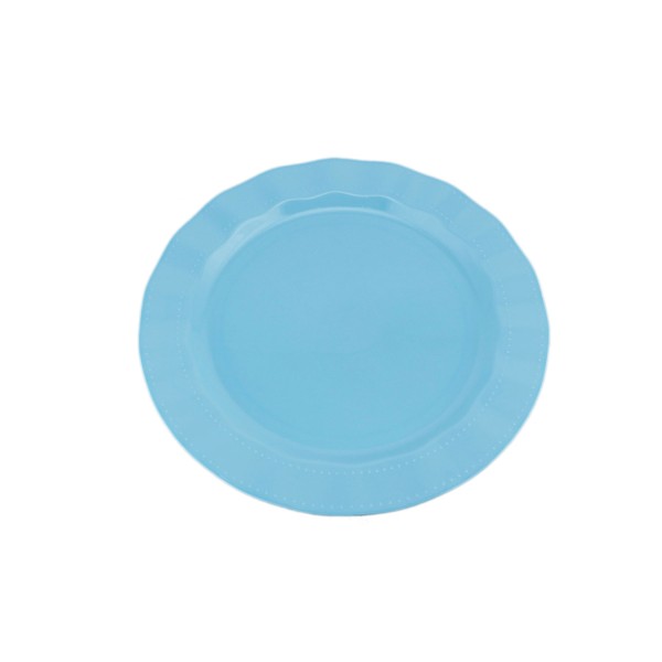 Plastik Lüks Tabak 22 CM (6 Adet)   Mavi