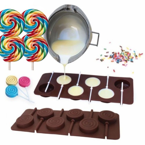 Silikon Çubuklu Halka Şeker Çikolata Dondurma Kalıbı 6'lı BT076