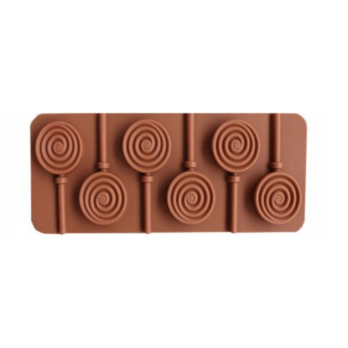 Silikon Çubuklu Halka Şeker Çikolata Dondurma Kalıbı 6'lı BT076