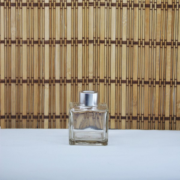 Kare Cam Şişe Oda Parfümü İçin 120 Cc (10 Adet)  Gümüş